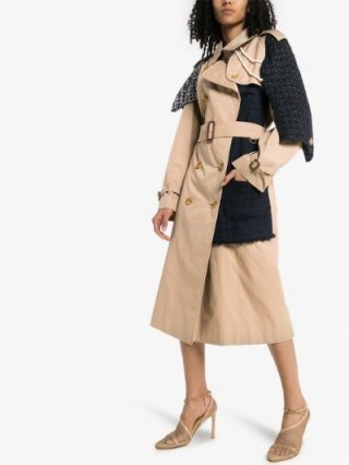 Tiger In The Rain Reworked Burberry Contrast Panel Trench Coat | contemporary coats - flipped