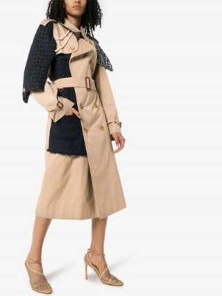 Tiger In The Rain Reworked Burberry Contrast Panel Trench Coat | contemporary coats