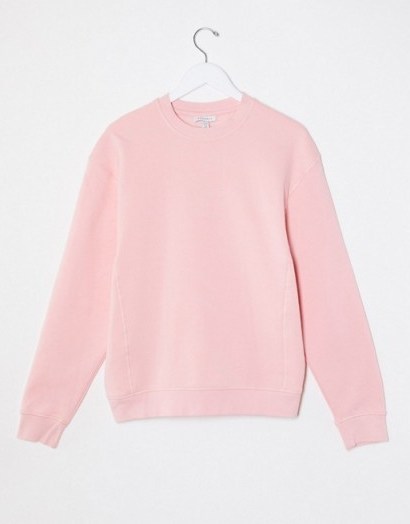 Topshop sweatshirt in pale pink ~ sweat tops - flipped