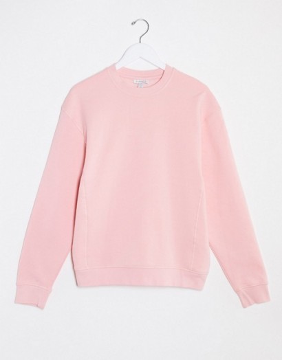 Topshop sweatshirt in pale pink ~ sweat tops