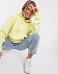 Weekday Alisa organic cotton oversized hoodie in pale yellow
