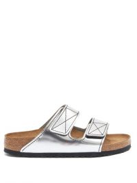 BIRKENSTOCK X PROENZA SCHOULER X Proenza Schouler Arizona leather sandals in silver | casual summer luxe