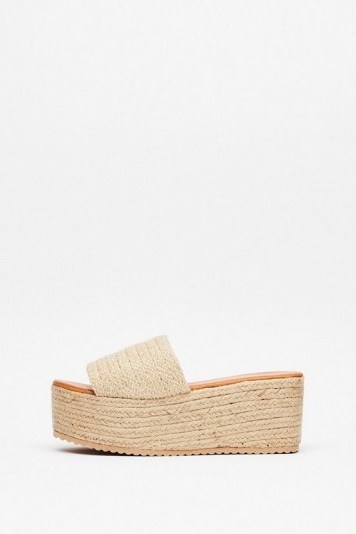 Nasty Gal You’re a Natural Woven Wedge Sandals | summer wedges - flipped