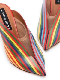 Y/PROJECT rainbow-stripe 70mm mules
