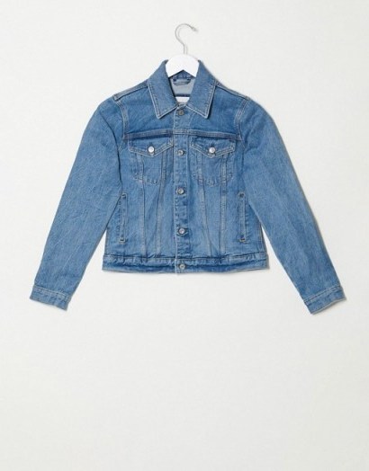 Abercrombie & Fitch class denim jacket in blue – classic casuals - flipped