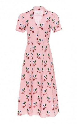 Borgo De Nor Adelaide Floral-Print Crepe De Chine Dress Pink - flipped