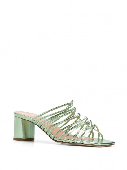 AEYDE Pearl 65mm slip-on sandals pistachio green