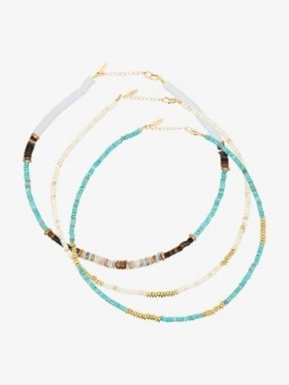 ALL THE MUST Gold-Plated Beaded Necklace Set / summer necklaces - flipped