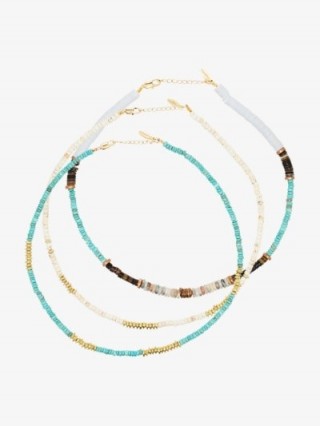 ALL THE MUST Gold-Plated Beaded Necklace Set / summer necklaces