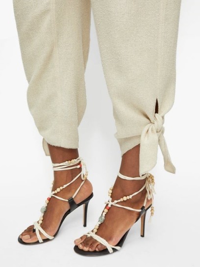 ISABEL MARANT Amopi bead-embellished rope sandals ~ boho glamour