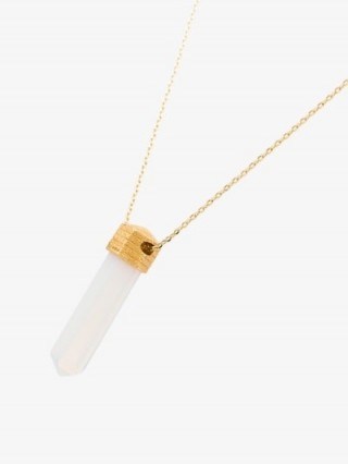 Anni Lu Gold Vermeil Opalite Pendant Necklace | crystal pendants - flipped