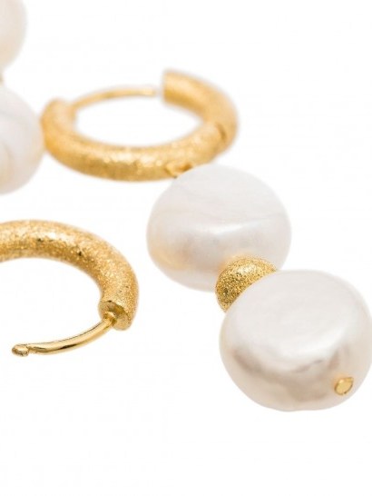 ANNI LU Stellar pearl-embellished huggie earrings - flipped