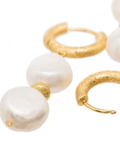 ANNI LU Stellar pearl-embellished huggie earrings