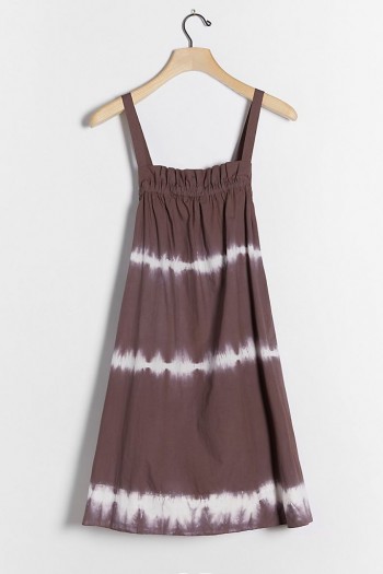 Othilia Bissa Tie-Dye Swing Dress Brown Motif