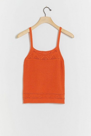 Anthropologie Oletha Tank Top / orange knit cami
