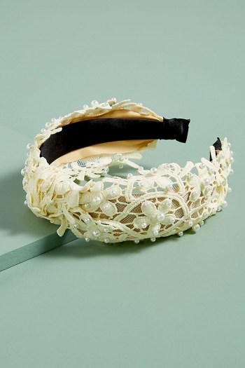 Misty Crochet Headband / cream headbands - flipped