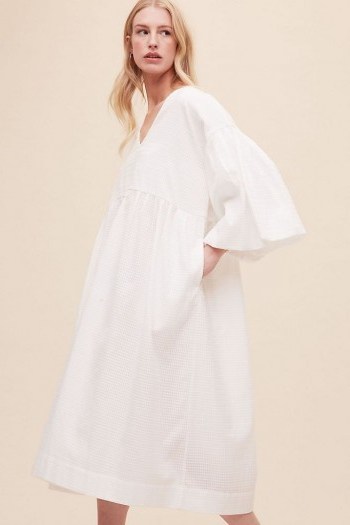 Kotow Organic Cotton Dress White / voluminous summer dresses - flipped