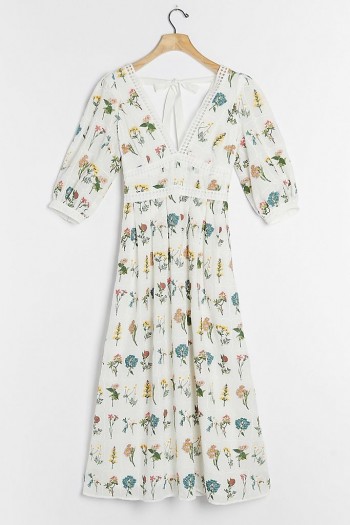 ANTHROPOLOGIE Carla Embroidered Maxi Dress