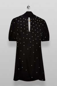 TOPSHOP Black Star Embellished Mini Dress