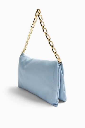 TOPSHOP Blue Chain Clutch Bag