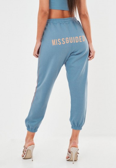 MISSGUIDED blue missguided joggers – logo jogger