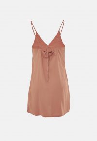 MISSGUIDED blush tie back cami dress