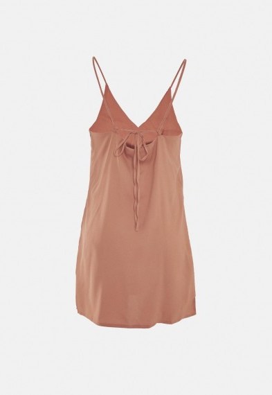 MISSGUIDED blush tie back cami dress - flipped