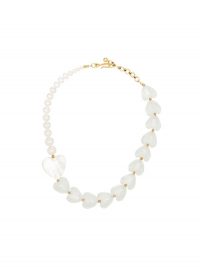 BRINKER & ELIZA Elsa gemstone heart necklace / hearts & pearls