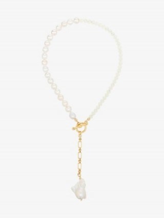 Brinker & Eliza White Rosalita Pearl Necklace – pearls – summer necklaces - flipped