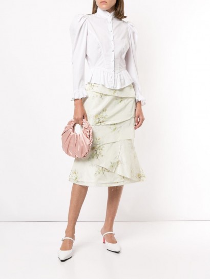 BROCK COLLECTION tiered floral skirt / asymmetric tiers