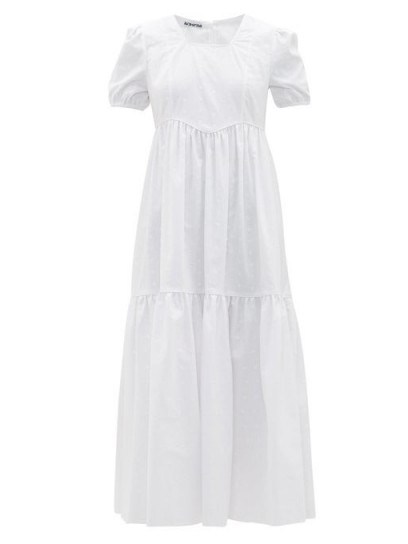 BATSHEVA Broderie-anglaise cotton dress ~ classic white summer dresses - flipped