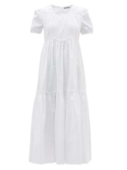 BATSHEVA Broderie-anglaise cotton dress ~ classic white summer dresses