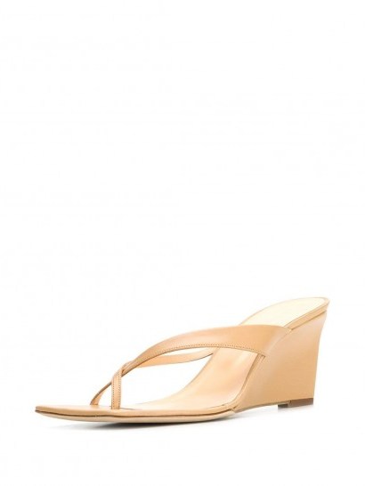 BY FAR Theresa 70mm sandals beige leather - flipped