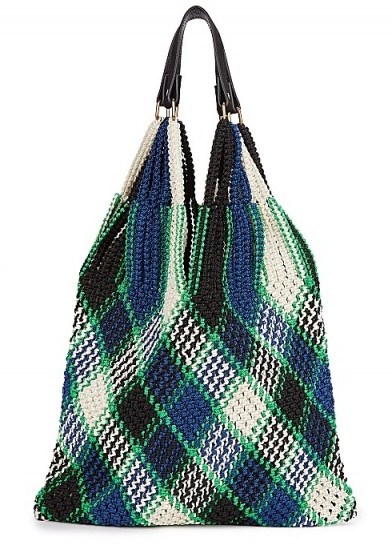 BY MALENE BIRGER Liv checked woven tote - flipped