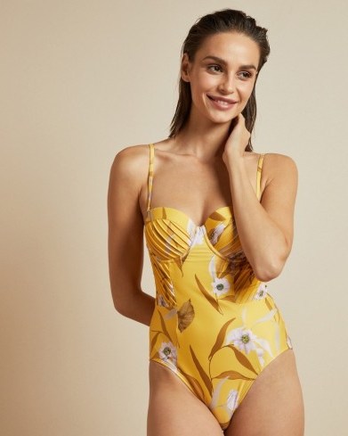 Ted Baker ROSETTI Cabana balconette swimsuit ~ floral swimsuits - flipped