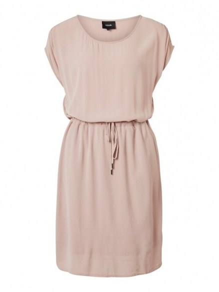 OBJECT CAP SLEEVED MINI DRESS Pink / Adobe Rose – summer day dresses - flipped