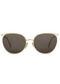 CELINE EYEWEAR Gold-tone oval-frame sunglasses | metal rimmed sunnies