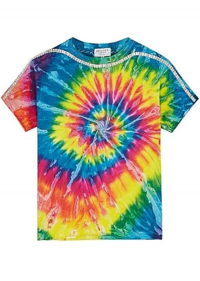 COLLINA STRADA Sporty Spice tie-dyed cotton T-shirt / psychedelic prints - flipped