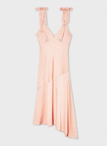 MISS SELFRIDGE Coral Spot Jaquard Midi Dress / vintage style dresses - flipped