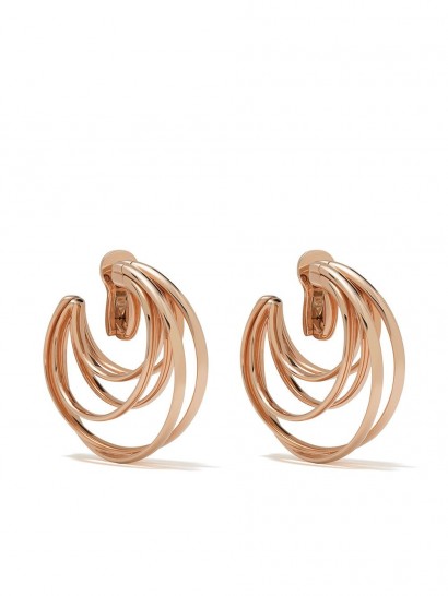 DE GRISOGONO 18kt rose gold coil hoops / multi hooped earrings