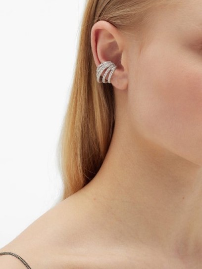 ANA KHOURI Delphine diamond & 18kt white-gold ear cuff ~ luxe ear cuffs