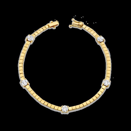 THE LAST LINE DIAMOND AND GOLD TENNIS LINK BRACELET | diamonds | beautiful contemporary bracelets - flipped