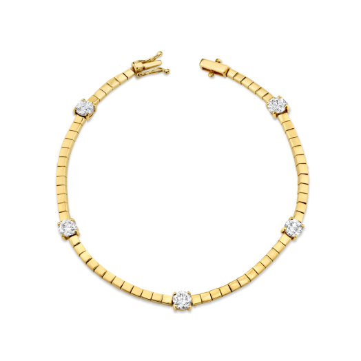 THE LAST LINE DIAMOND AND GOLD TENNIS LINK BRACELET | diamonds | beautiful contemporary bracelets