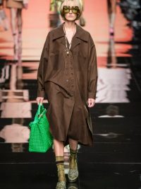 FENDI Double-breasted belted cotton trench coat