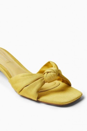 TOPSHOP DRAGON Yellow Knot Mules / front knotted mule - flipped