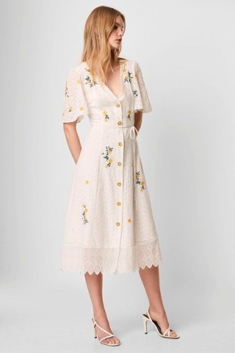 FRENCH CONNECTION EKA EMBROIDERED DRESS / floral summer dresses