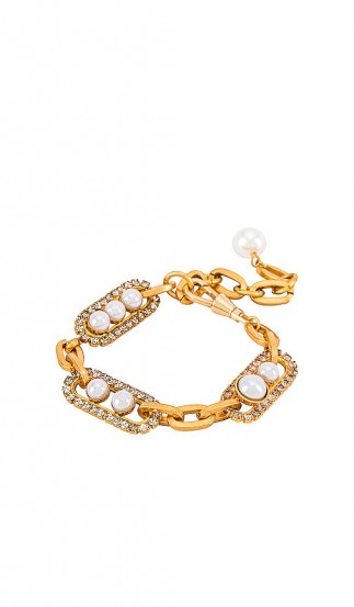 Elizabeth Cole Adalee Bracelet | faux pearl and crystal bracelets