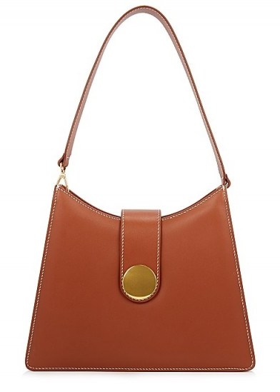 ELLEME Cat brown leather shoulder bag ~ chic handbags - flipped