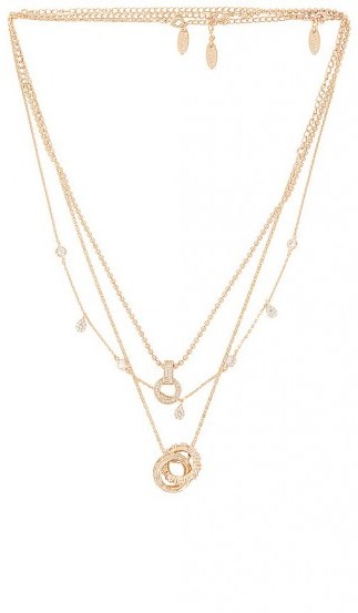 Ettika Layered Pendant Necklace | triple chain necklaces - flipped