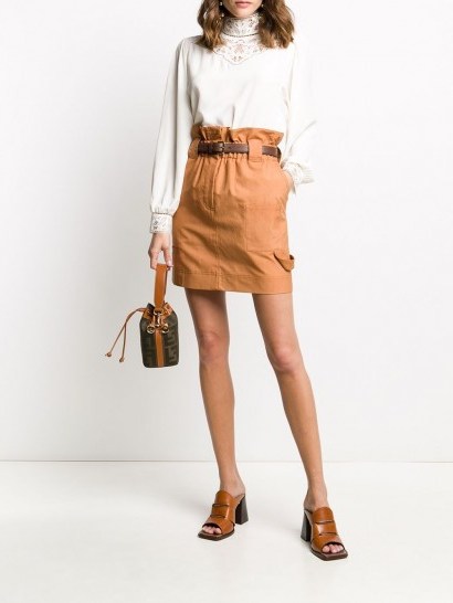 FENDI paperbag-waist mini skirt - flipped
